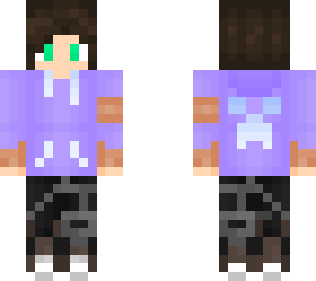 purple hoodie person