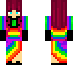 rainbow girl skin