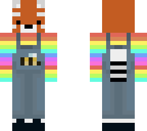red panda with rainbow shirt