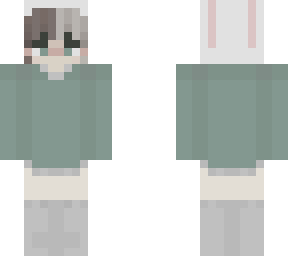 split dye fella with bunny hat