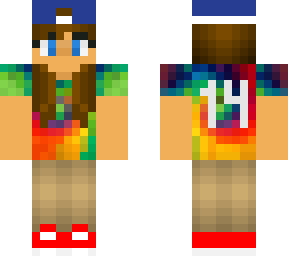tie dye girl with hat