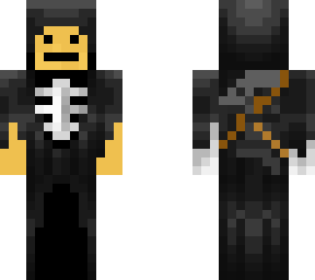 a guy in a grim reaper suit