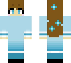 blue flower girl