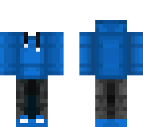 blue hoodie with black pants