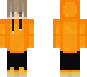 boy, orange hoodie