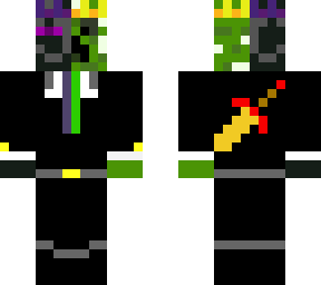 creeper and endermann krone und schwert