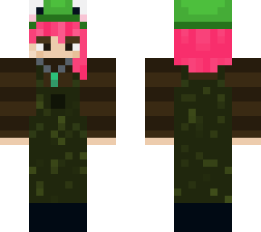 custom frog hat long hair frog core pink hair skin