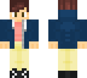 dark blue sweatshirt + pink shirt