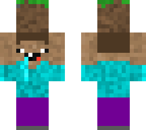 derp holding dirt block