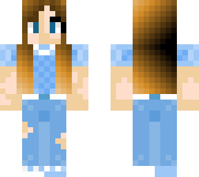 girl with blue clothes and beautiful spots inyour skin.