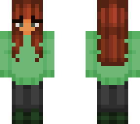 green sweater
