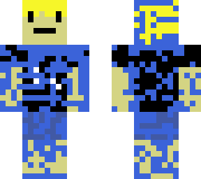 hurely boi being covered in blue