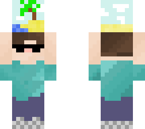 mini steve holding sky head