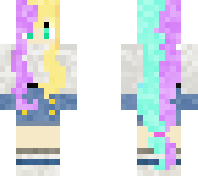 multi colour hair girl