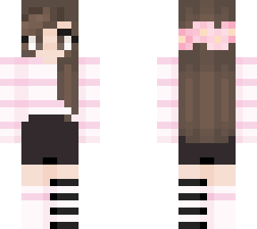 pink roses -but with brown eyes and hair-