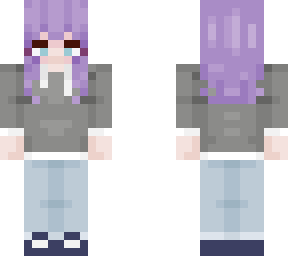 purple hair girl