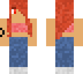 red hair girl with tatoo