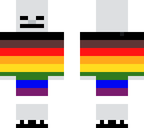 skeleton with pride sweater and pants