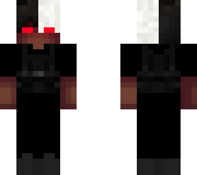 split hair red eyes