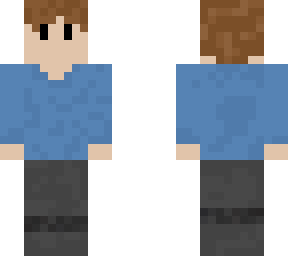 a blue minecraft character