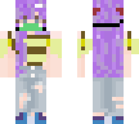 bee girl with purple hair