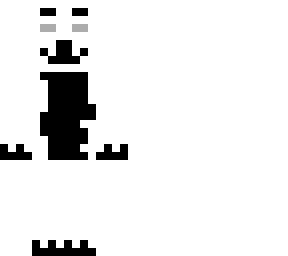 black & white furry herobrine (herobrine) (pug) (dog)