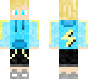 blonde blue and yellow adidas jumper lightning boy