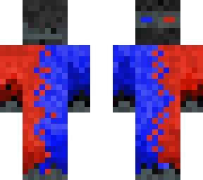 blue and red enderman