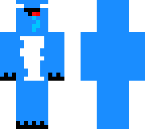 blue derp furry herobrine (herobrine) (dog)