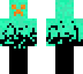 cool green and black creeper skin