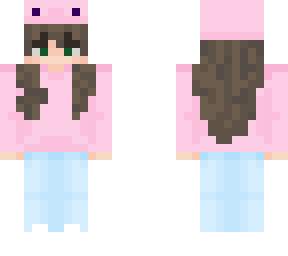 girl axolotl skin with bucket hat