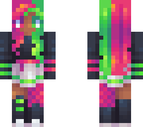 neon pink & green