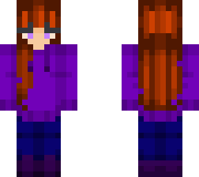purple hoodie girl