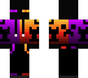red and purple enderman man