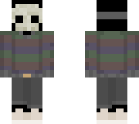 skeleton mask w/ sweater