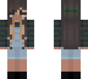 striped sweater with overalls