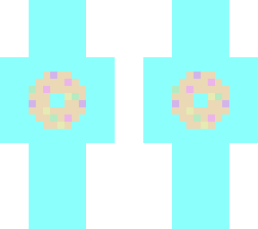sweet donuts with cyan background