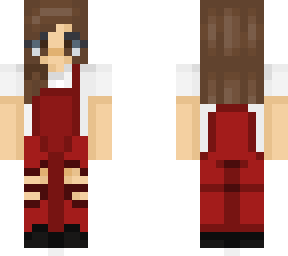 ~ red overall girl ~