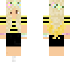 bee girl ~ blonde ~ flowers