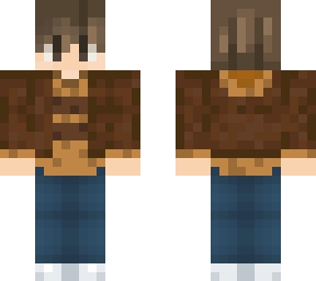 brown shirt kid (with coat)