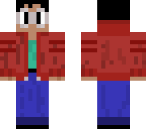 cool red sweater jacket and cyan tshirt