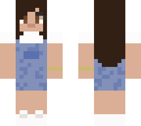 cute overalls with white t-shirt (brunette)