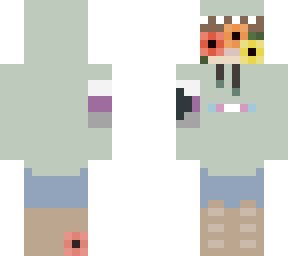 demi trans raccoon with dino hoodie