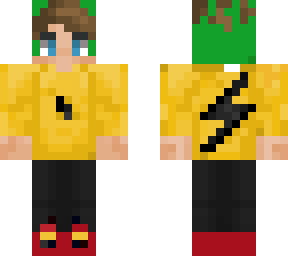 graser with red shoes and green hair