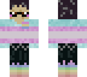 pan and trans fem-boy with glasses and rainbow socks =]]