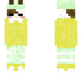 person with frog hat