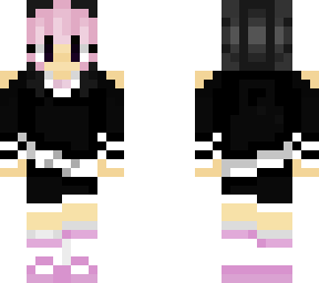 pink and black hair tomboy