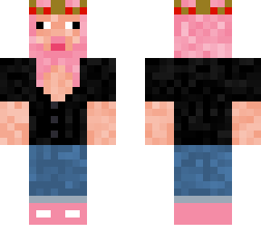 pink sheep with crown and button down