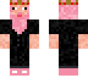 pink sheep with crown and button down
