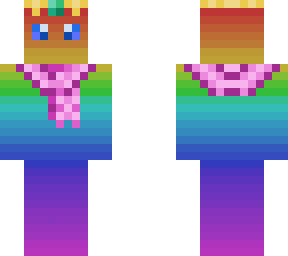 rainbow and scarf